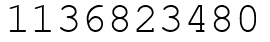Число 1136823480.