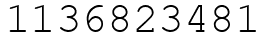Число 1136823481.