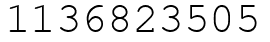 Число 1136823505.