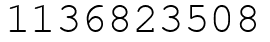 Число 1136823508.