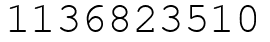 Число 1136823510.