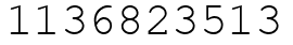 Число 1136823513.