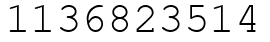Число 1136823514.
