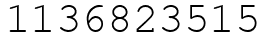 Число 1136823515.