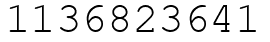 Число 1136823641.