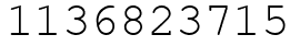 Число 1136823715.