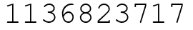 Число 1136823717.