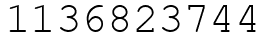 Число 1136823744.