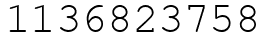 Число 1136823758.