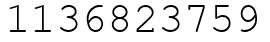 Число 1136823759.