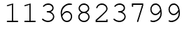 Число 1136823799.
