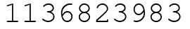 Число 1136823983.