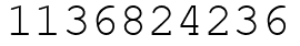 Число 1136824236.