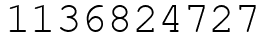 Число 1136824727.