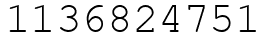 Число 1136824751.