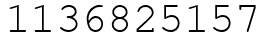 Число 1136825157.