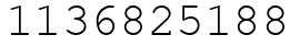 Число 1136825188.