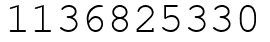 Число 1136825330.