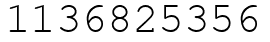 Число 1136825356.