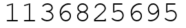 Число 1136825695.