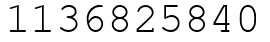 Число 1136825840.