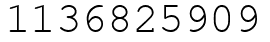 Число 1136825909.