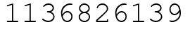 Число 1136826139.