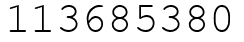 Число 113685380.