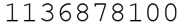 Число 1136878100.