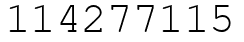 Число 114277115.