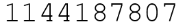 Число 1144187807.