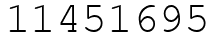 Число 11451695.