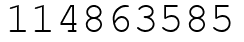 Число 114863585.
