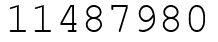 Число 11487980.