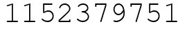 Число 1152379751.