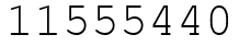 Число 11555440.