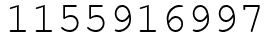 Число 1155916997.