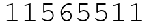 Число 11565511.