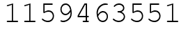 Число 1159463551.