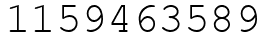 Число 1159463589.