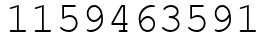 Число 1159463591.