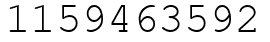 Число 1159463592.
