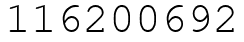 Число 116200692.