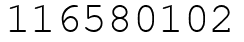 Число 116580102.