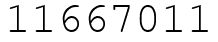 Число 11667011.