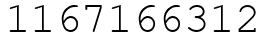 Число 1167166312.