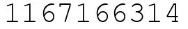 Число 1167166314.