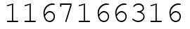 Число 1167166316.