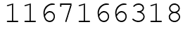 Число 1167166318.