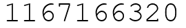 Число 1167166320.
